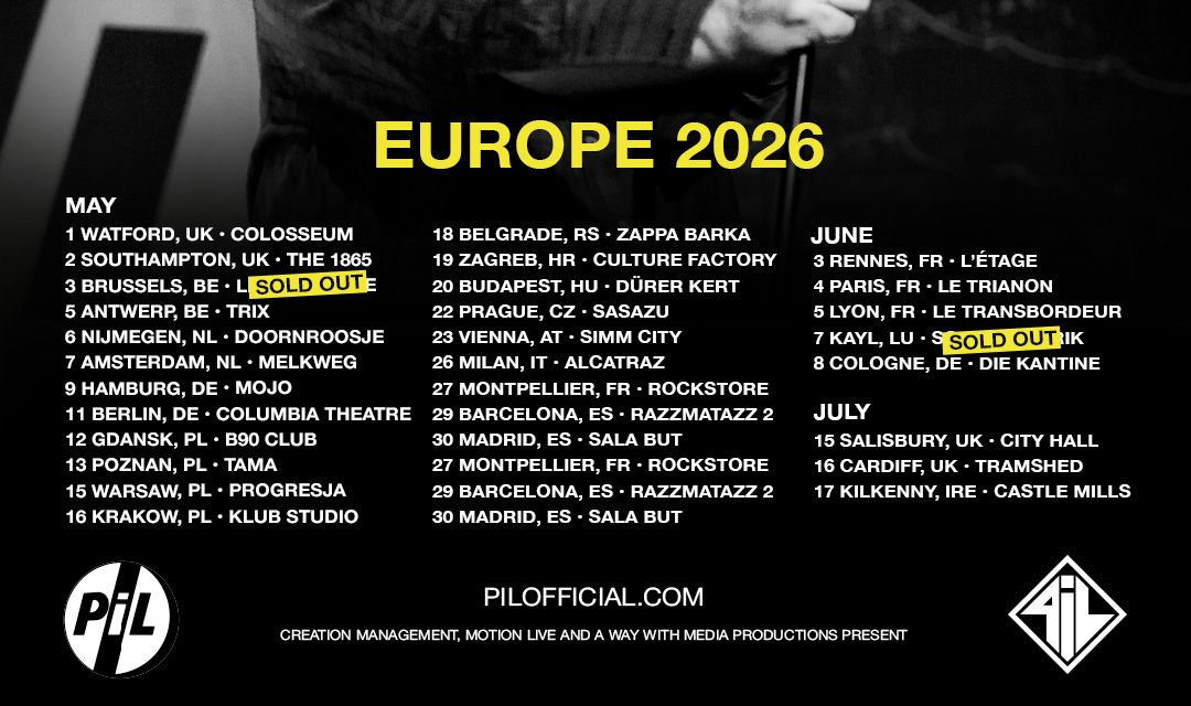 3 summer European PiL shows added