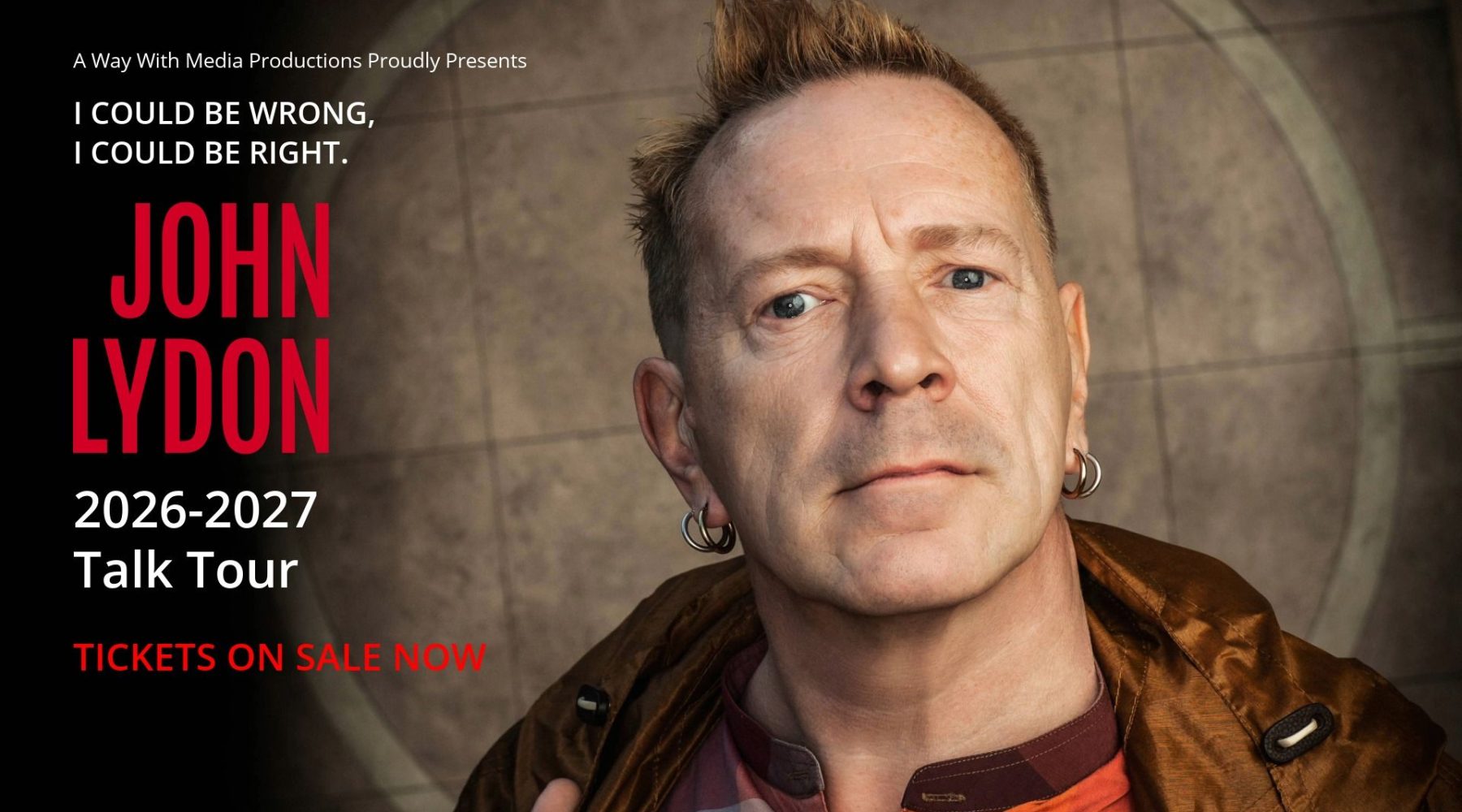John Lydon – 2027 Talk Tour Dates