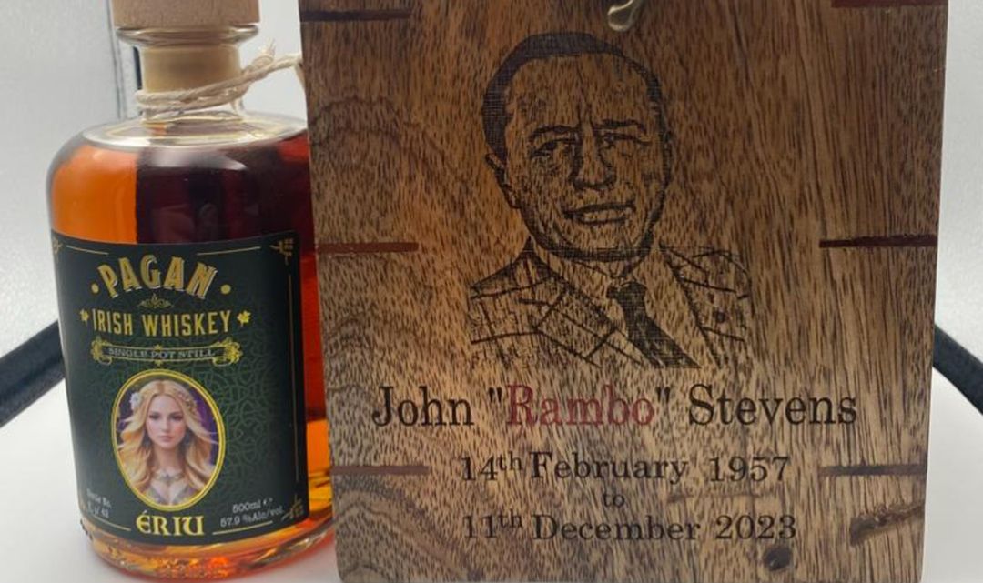 Rambo Irish whiskey wake box